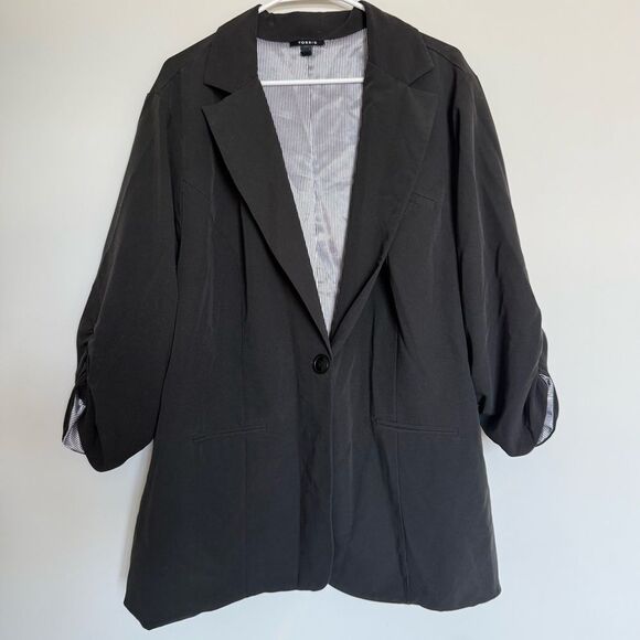Torrid Black Blazer Jacket Size 5X - Picture 1 of 6